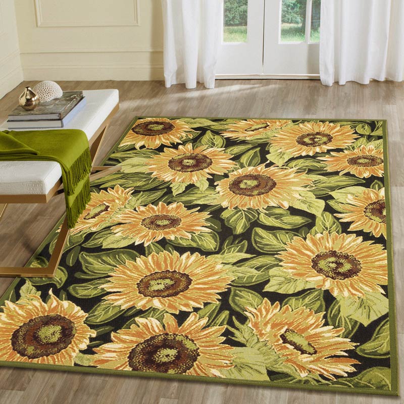 Indoor/Outdoor Sunflowers Rug