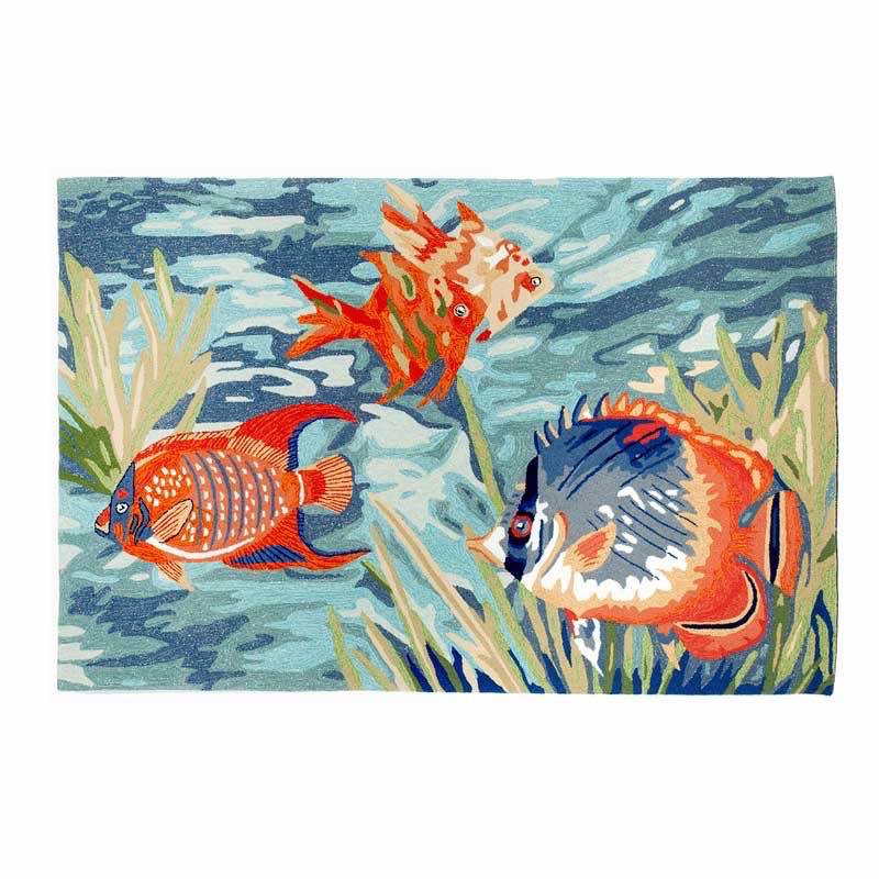 Tropical Fish Indoor/Outdoor Rug, 5'W x 7'6