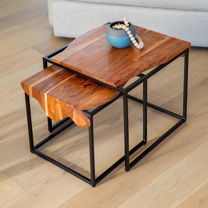 Waterfall Nesting Tables, Set of 2