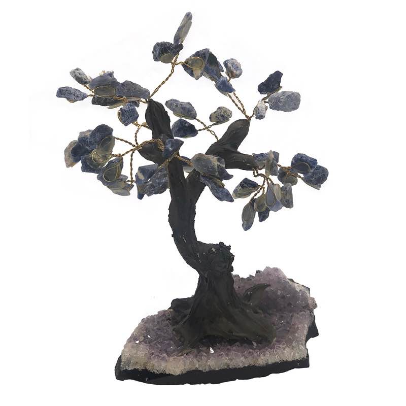 Gemstone Bonsai Tree, Large (Sodalite)