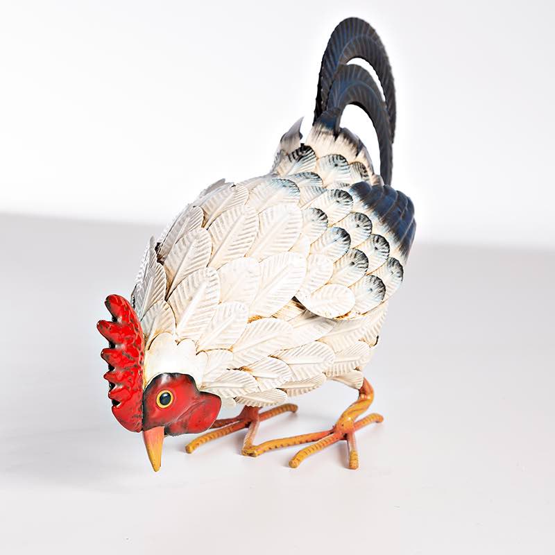 Iron Hen Garden Statue
