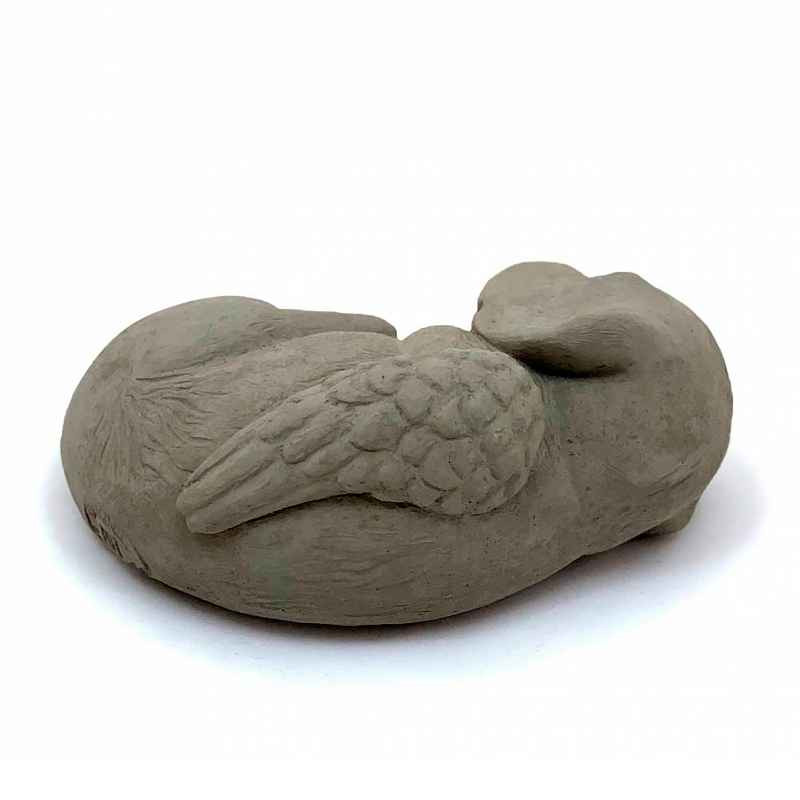 Sleeping Puppy with Angel Wings Pet Memorial Sculpture (gray)