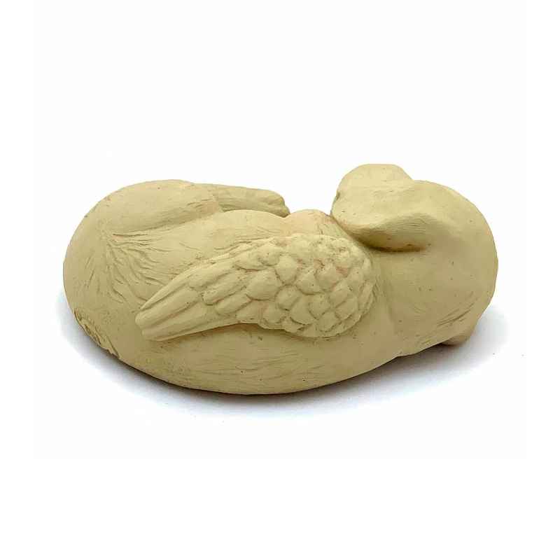 Sleeping Puppy with Angel Wings Pet Memorial Sculpture (tan)