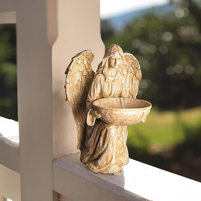 Angel Bird Feeder Statue
