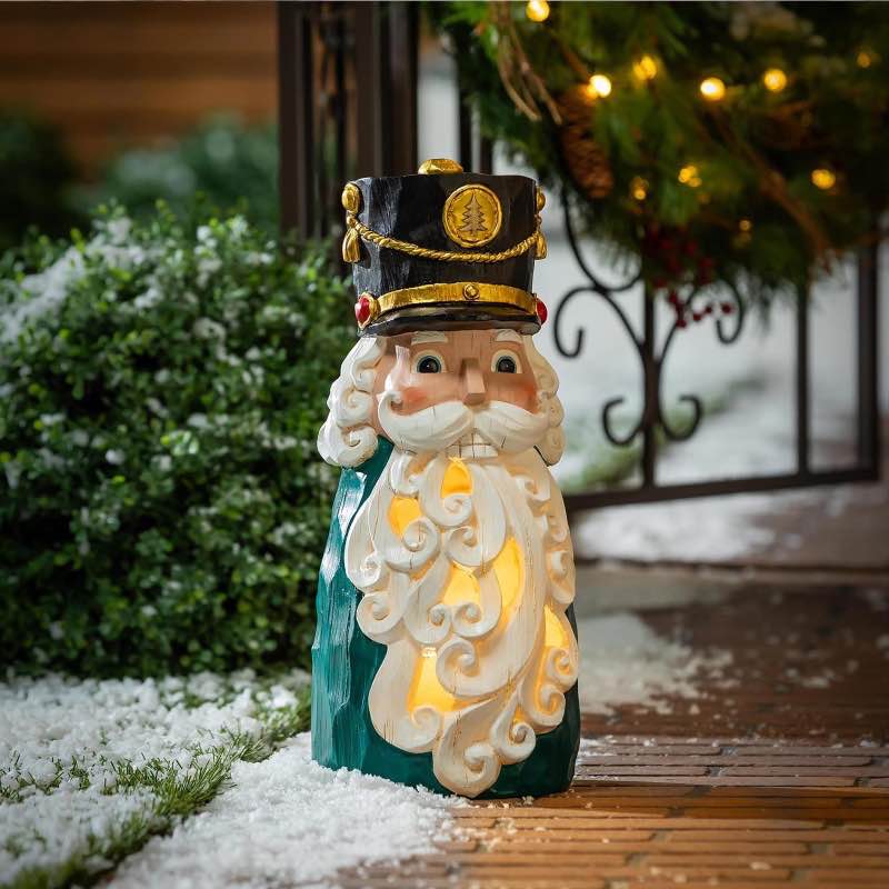 Nutcracker LED Resin Garden Statue, 16