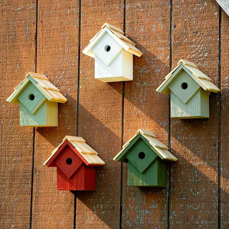 Summer Home Birdhouses, Set of 5 (natural)