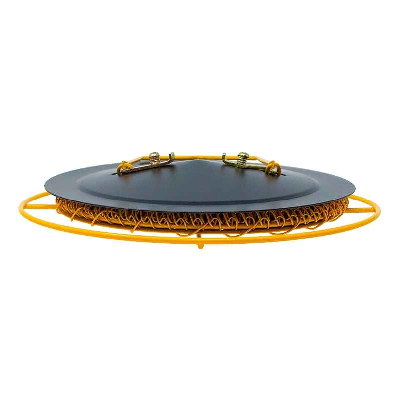 Yellow Metal Cage Bird Feeder