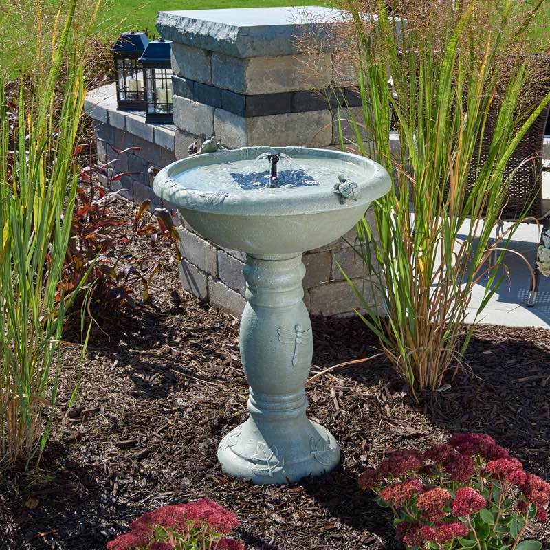 Country Gardens IntelliSOLAR Birdbath with Remote