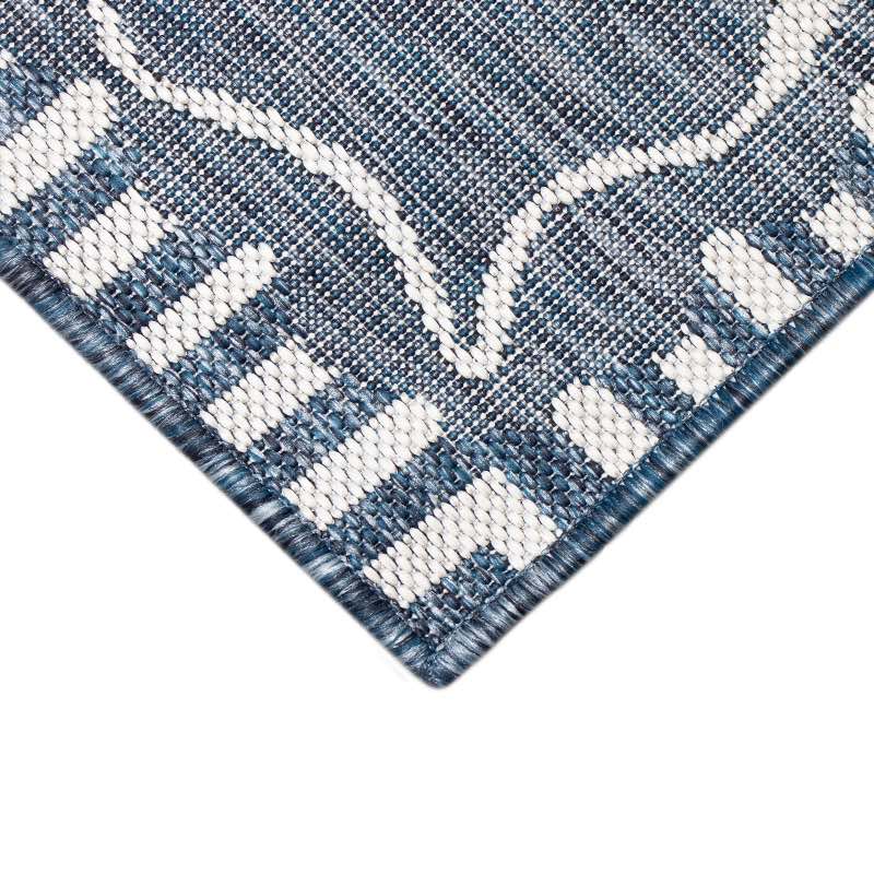 Indoor/Outdoor Navy Dragonfly Rug  5'W x 8'L