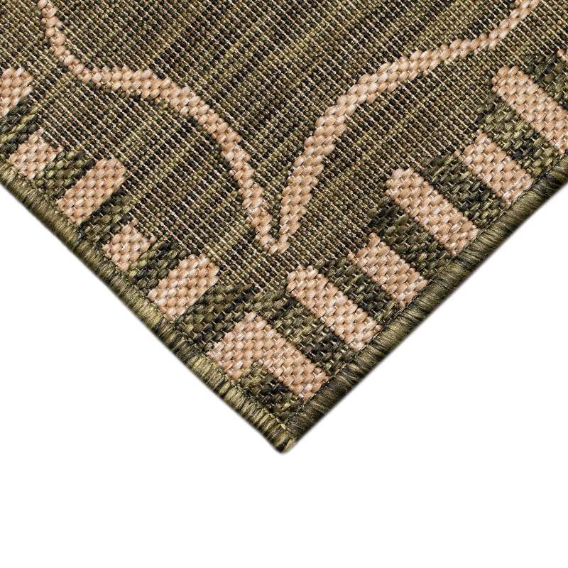 Indoor/Outdoor Green Dragonfly Rug  3'W x 5'L