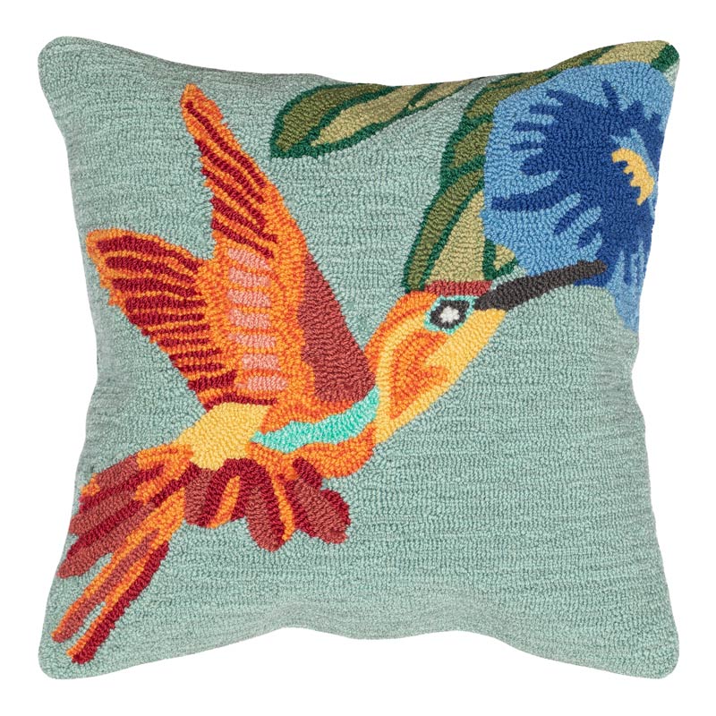 Hummingbird Indoor/Outdoor Pillow, 18