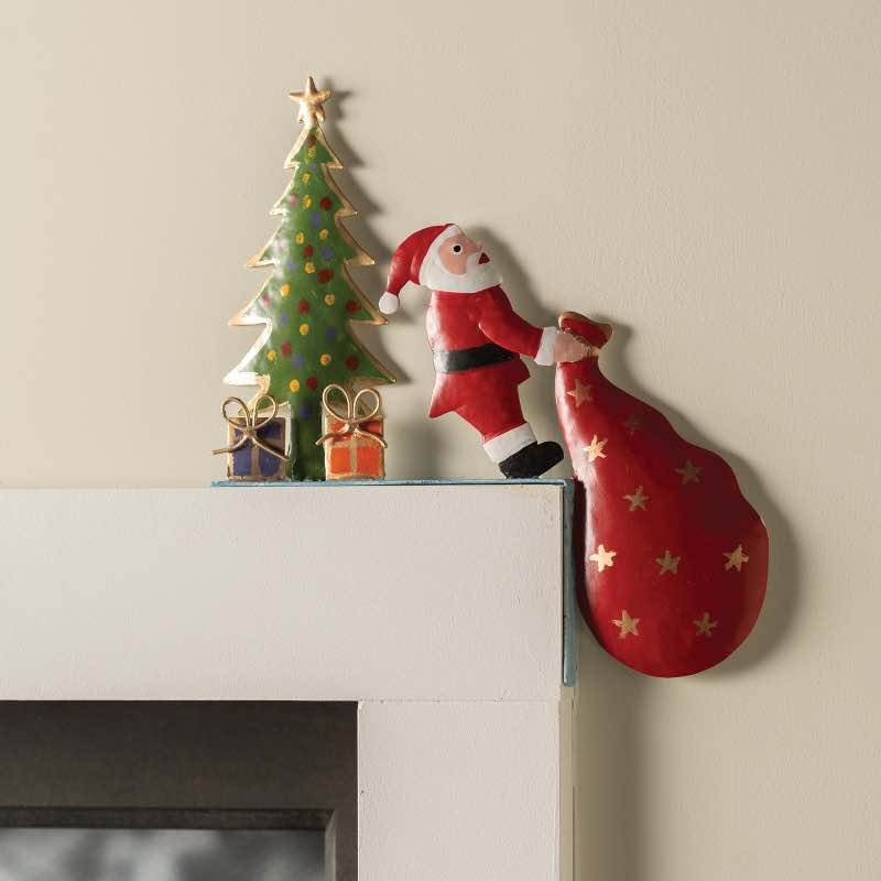Santa Christmas Tree Door Corner