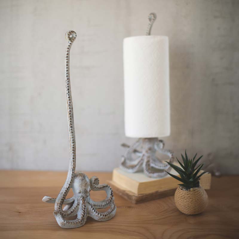 Cast Iron Octopus Paper Towel Holder
