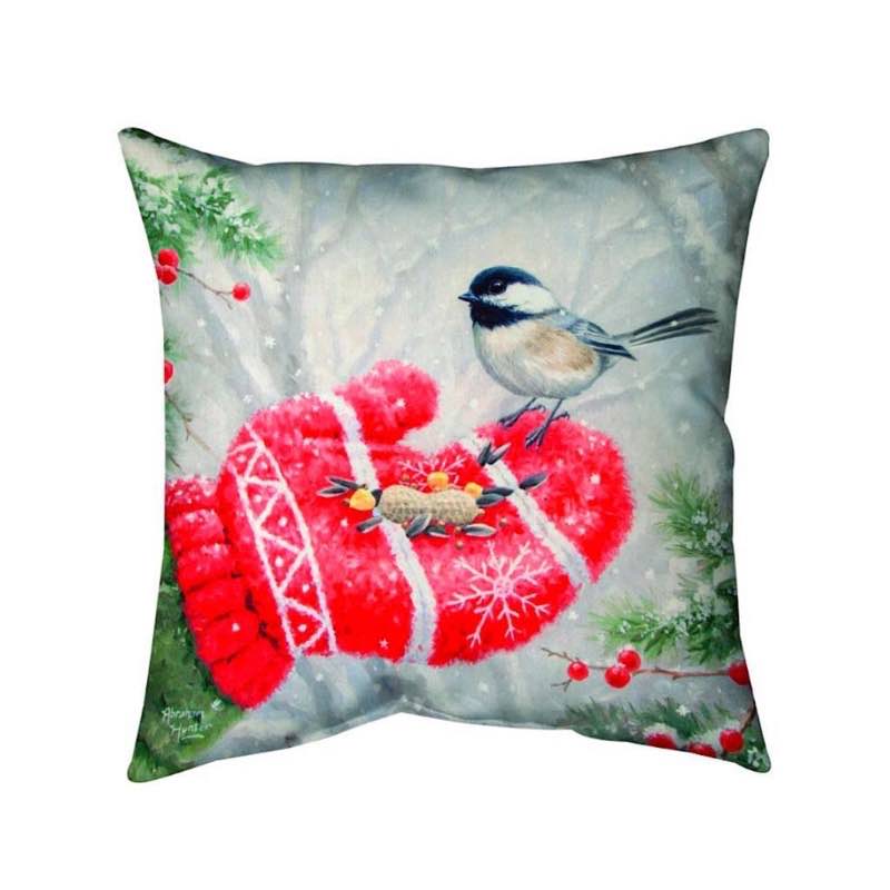 Winter Encounter Holiday Throw Pillow, 18