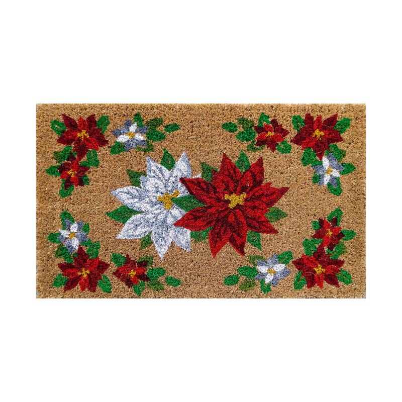 Poinsettia Coir Mat, 18