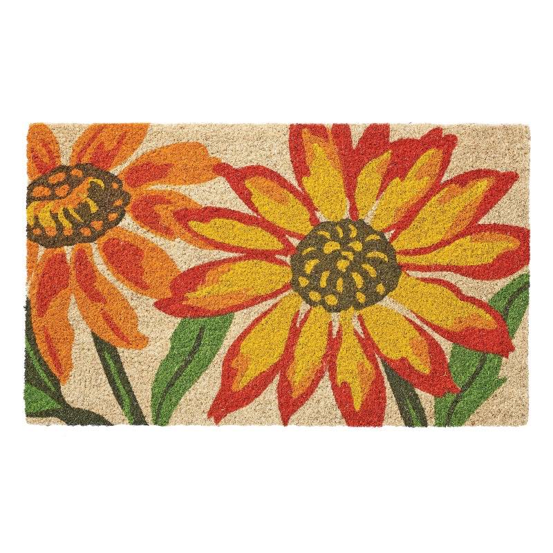 Blanket Flower Coir Doormat, 18