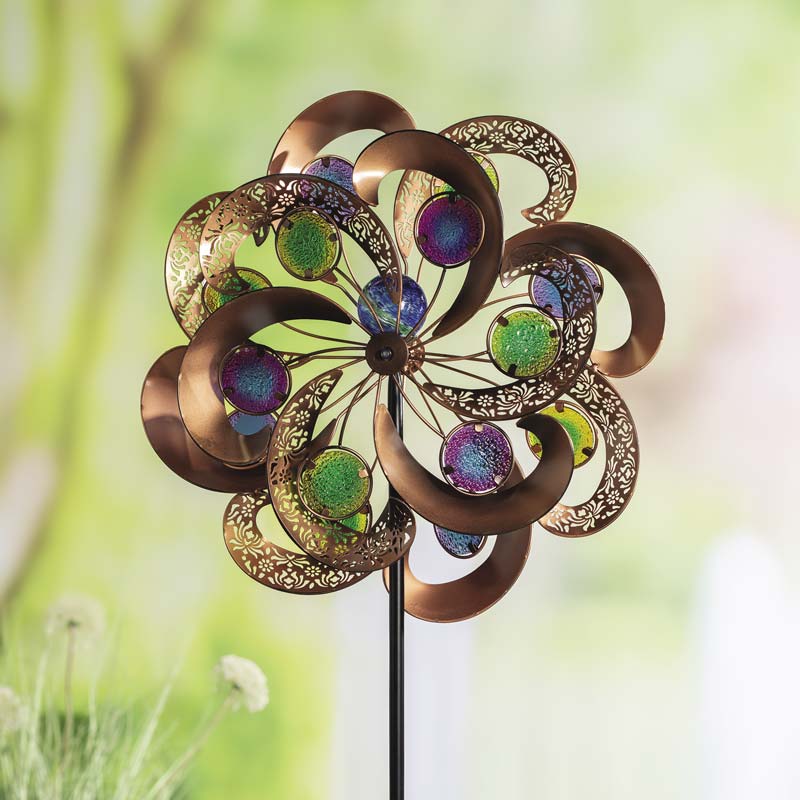 Dual-Motion Glowing Windwheel