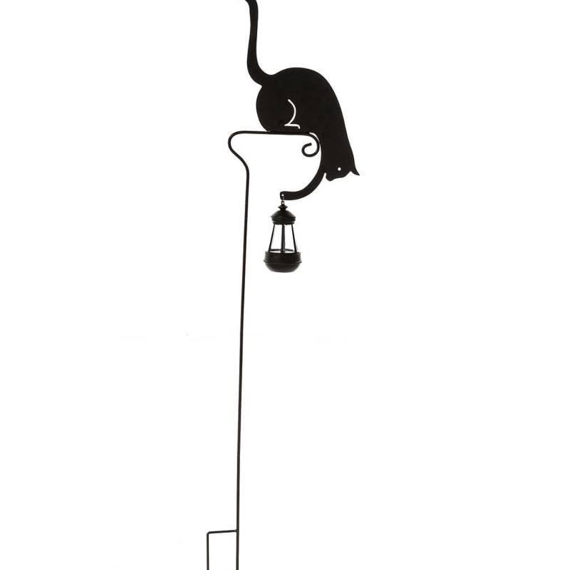 Solar Lighted Cat Garden Stake
