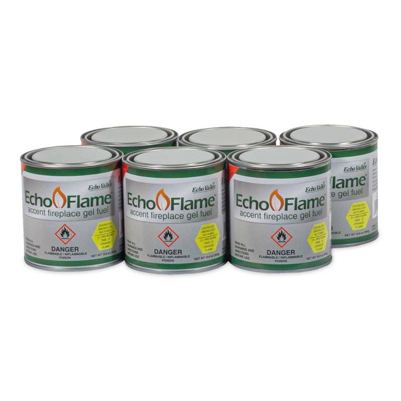 EchoFlame Gel Fuel Cans, Set of Six
