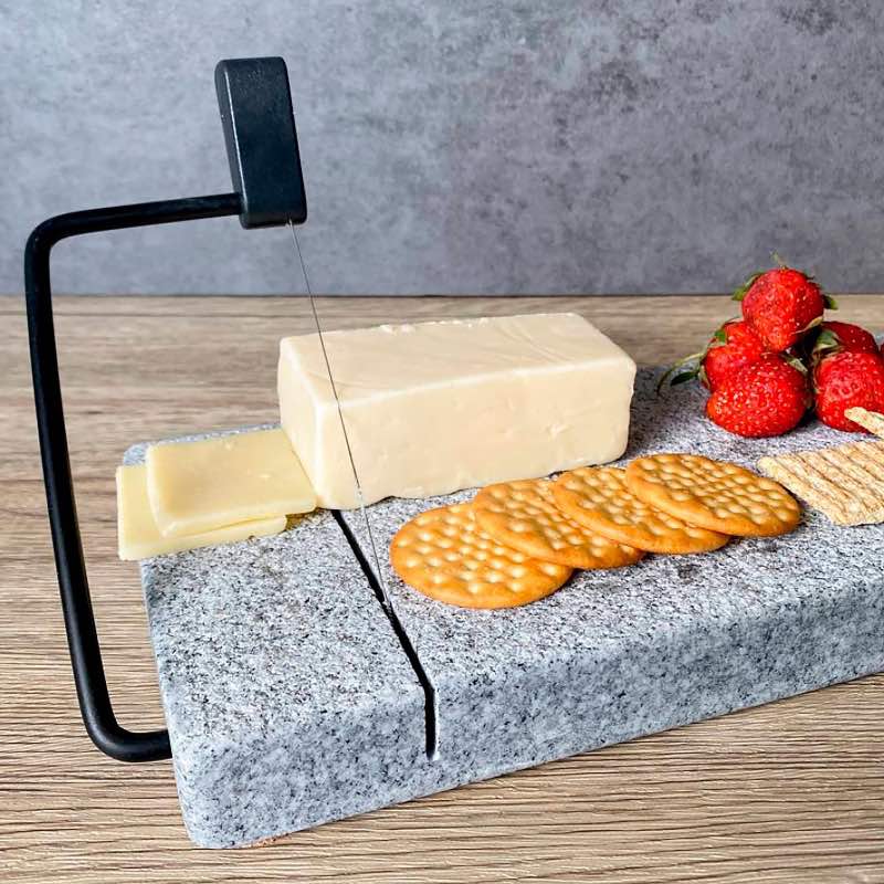 Granite Slab Cheese Slicer (black handle)