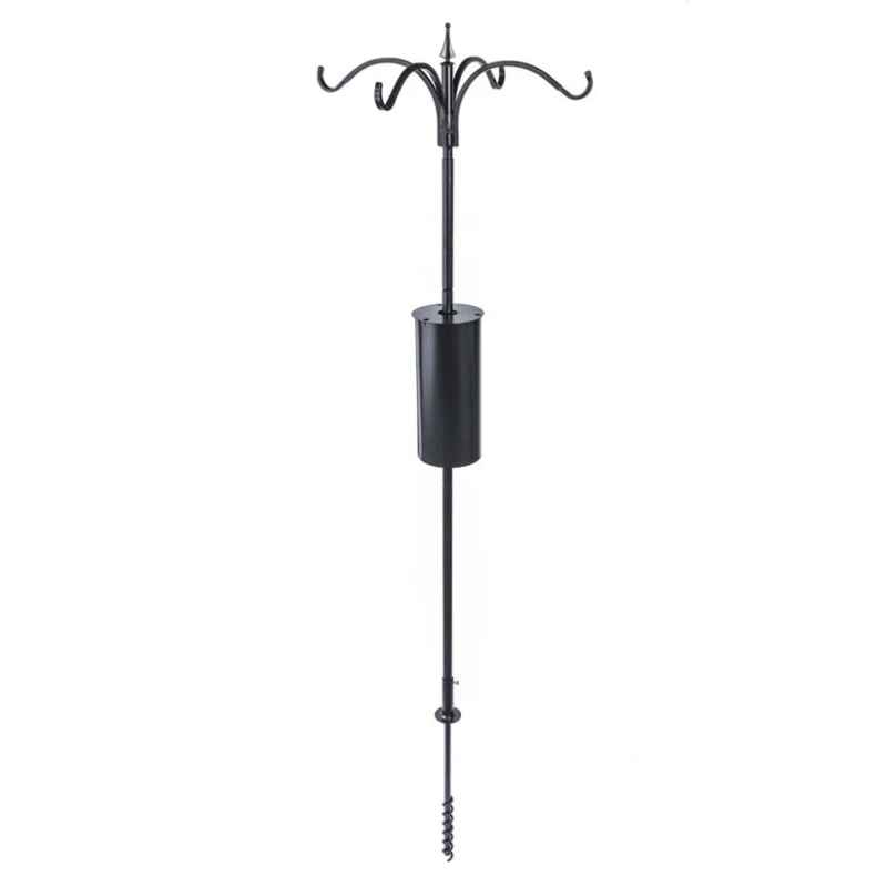 4 Arm Bird Feeder Pole Set with Squirrel Baffle