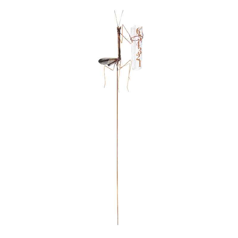 Copper Praying Mantis Rain Gauge
