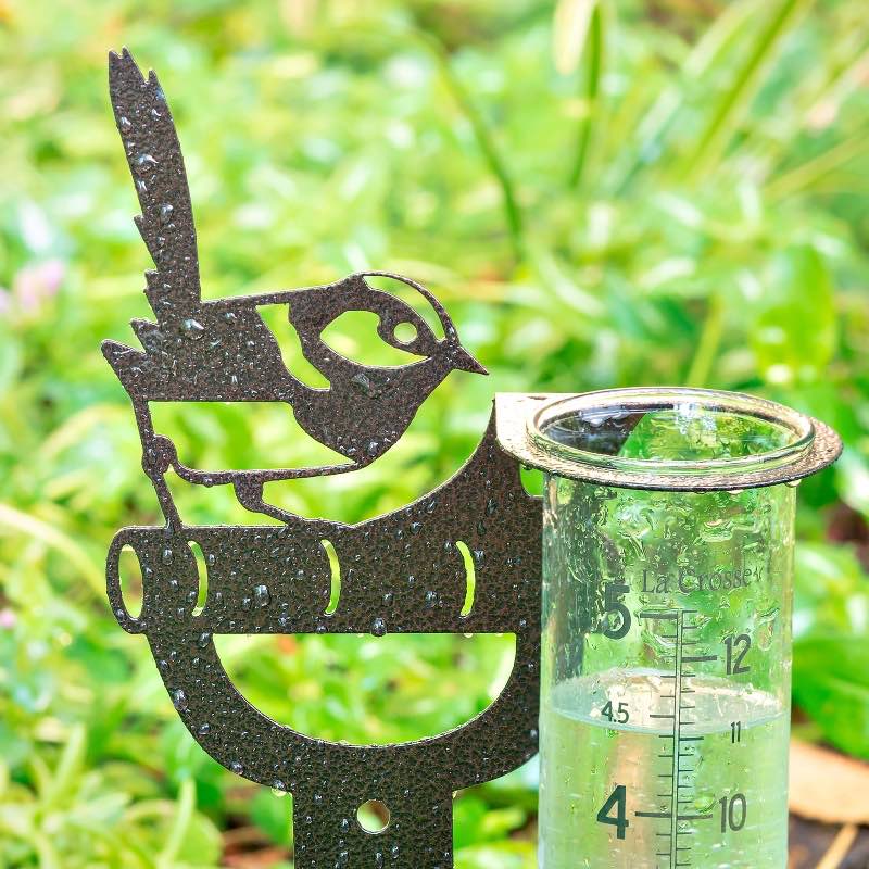 La Crosse Metal Shovel and Bird Rain Gauge Stake
