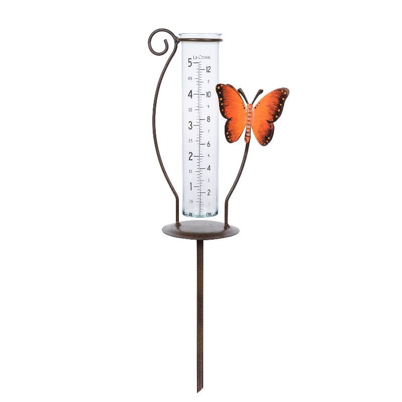 Butterfly Garden Stake Rain Gauge