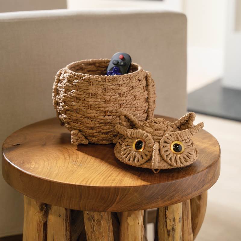 Owl Handwoven Basket