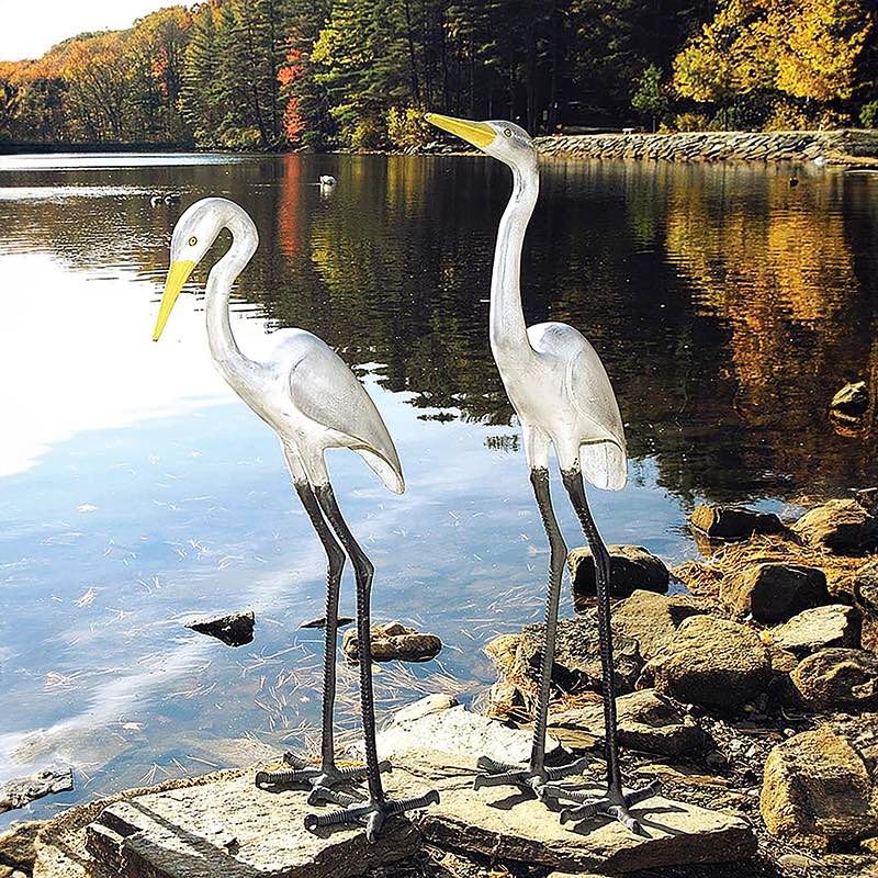 Egret Metal Yard Sculpture, 43