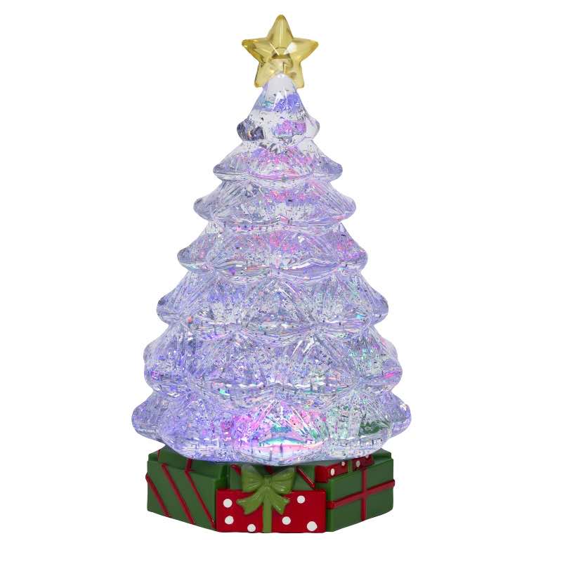 LED Christmas Tree Water Spinner with Music & Color Change