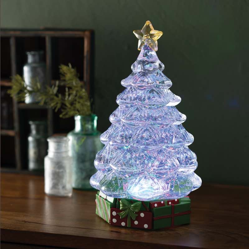 LED Christmas Tree Water Spinner with Music & Color Change