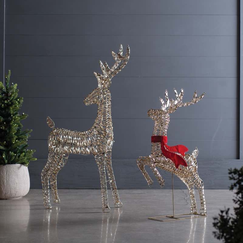 Micro LED Leaping Reindeer with Flashing Option