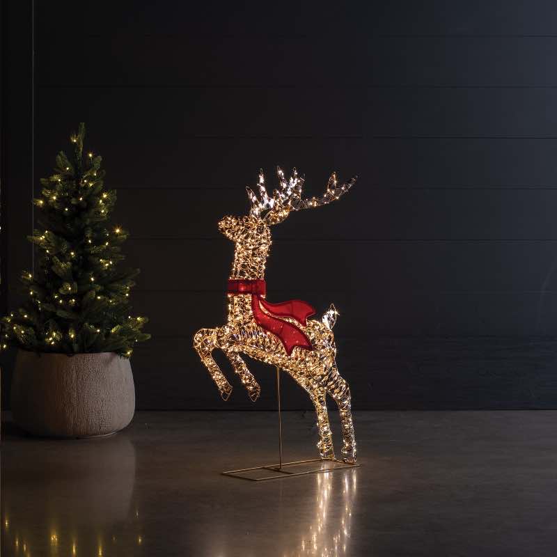 Micro LED Leaping Reindeer with Flashing Option