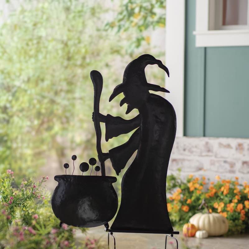 Witch with Cauldron Stake