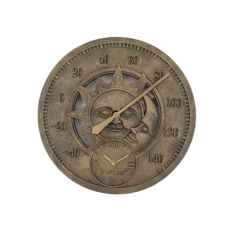 Sun and Moon Thermometer Clock
