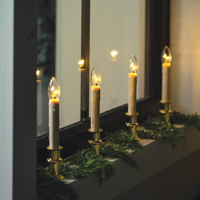 Adjustable Window Hugger Candles, Set of 4 with Remote