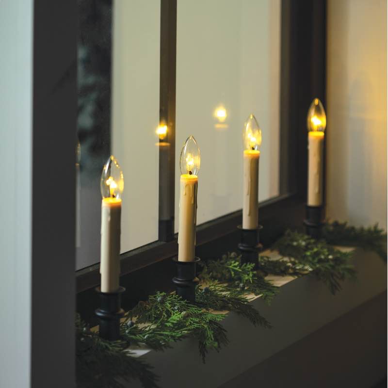 Adjustable Window Hugger Candles, Set of 4 with Remote