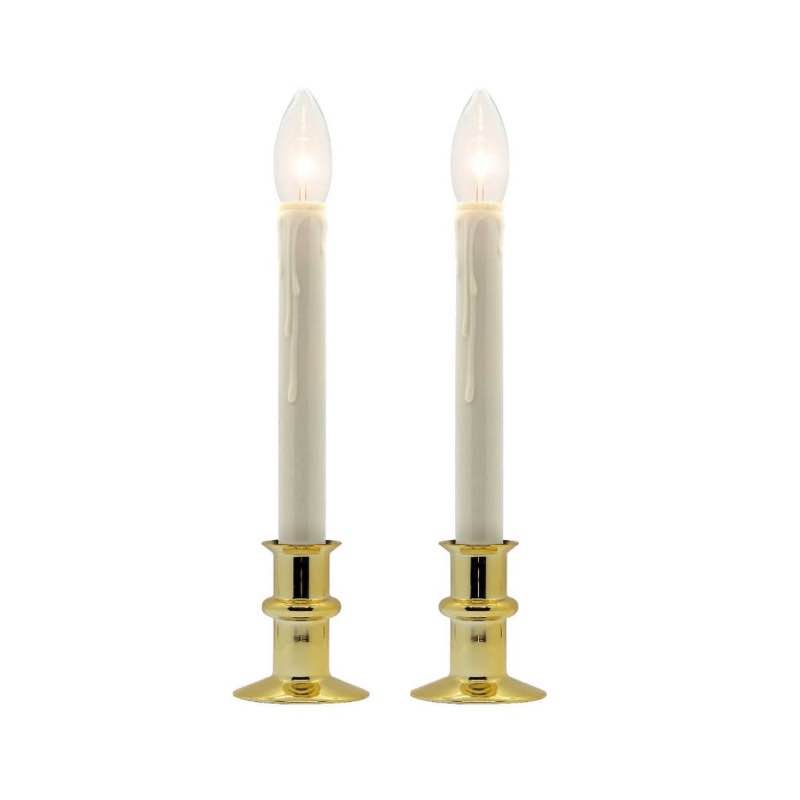 Adjustable Window Hugger Candles, Set of 2 with Remote