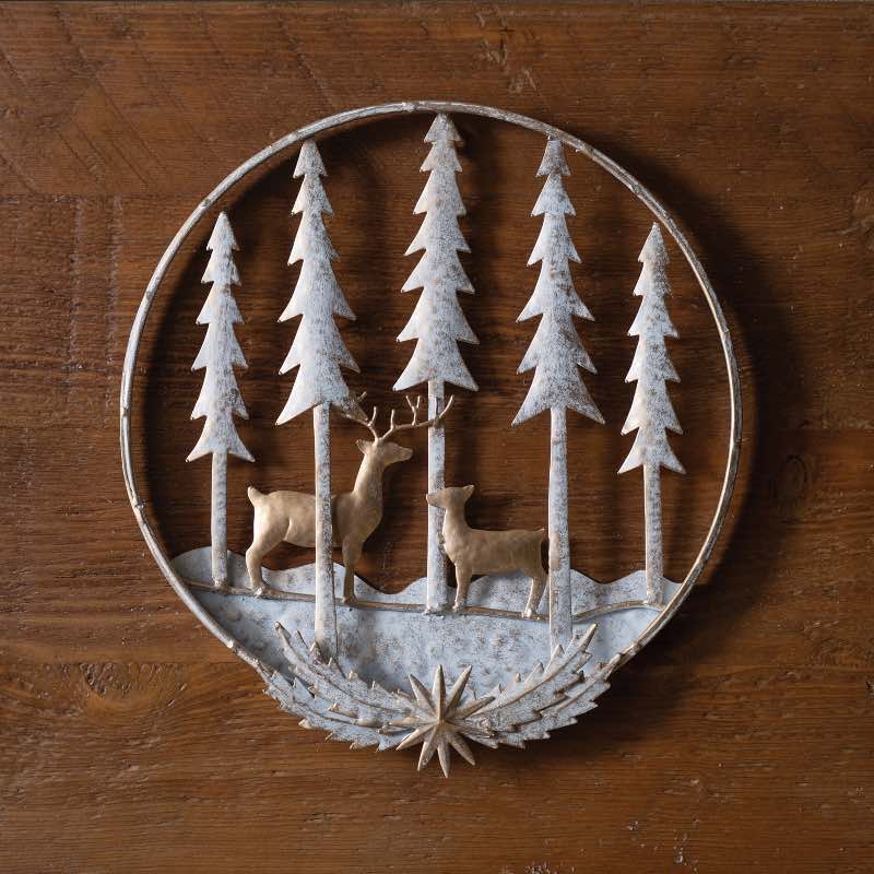 Deer in Forest Metal Wall D&eacute;cor