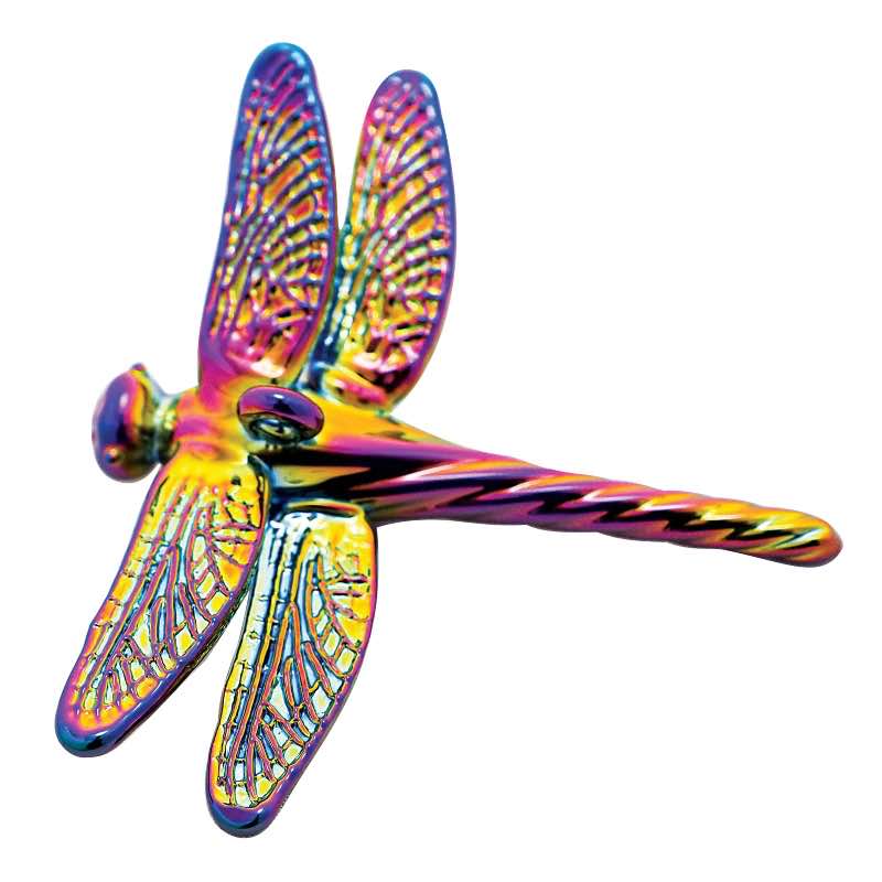 Egyptian Glass Multicolor Dragonfly Ornament