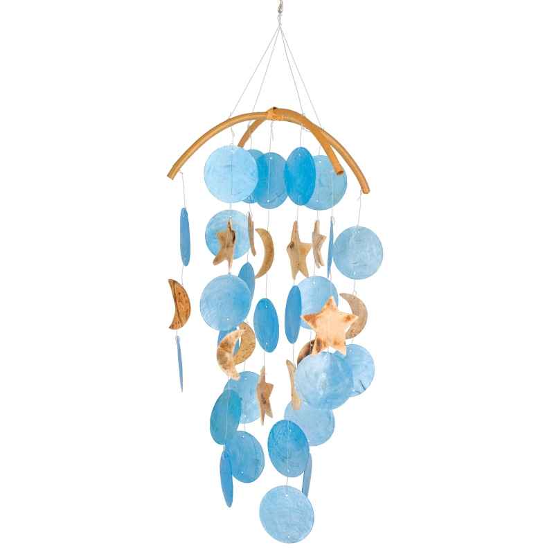 Moon and Stars Capiz Windchime