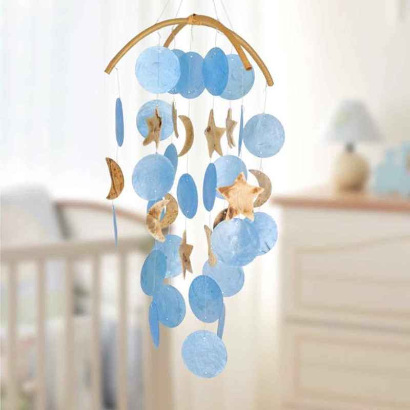 Moon and Stars Capiz Windchime