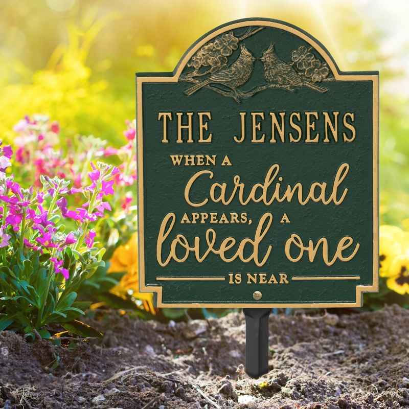 Personalized Cardinal Garden Plaque