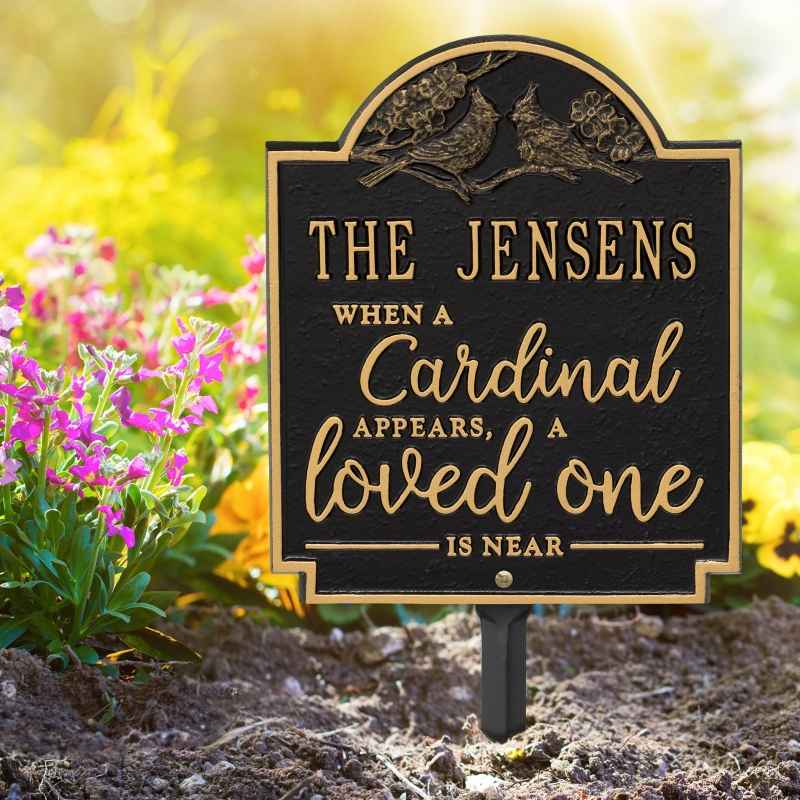 Personalized Cardinal Garden Plaque