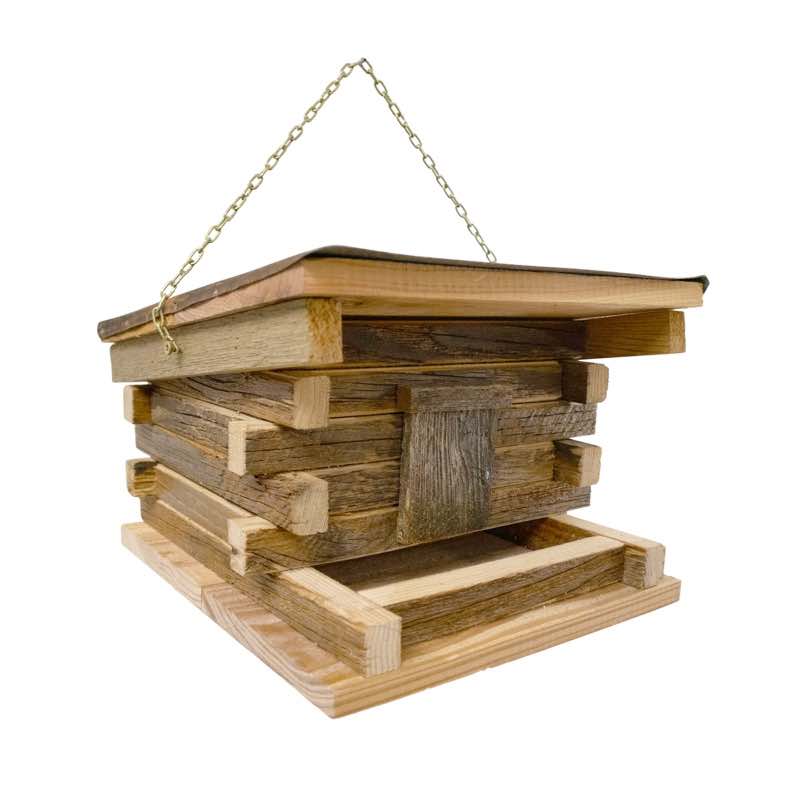 Franklin Log Cabin Cedar Bird Feeder