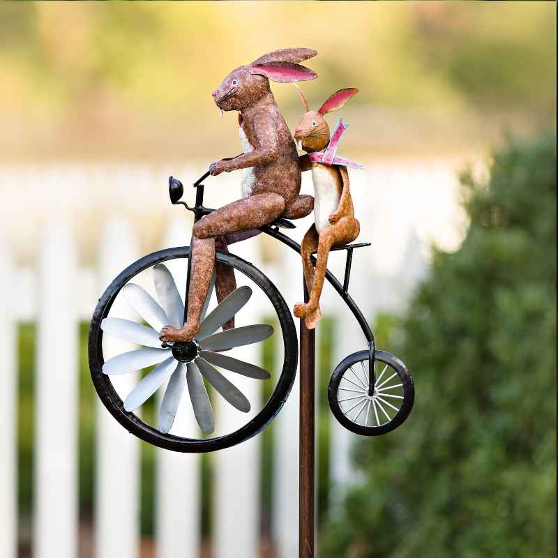 Bunnies on Bicycle Spinner