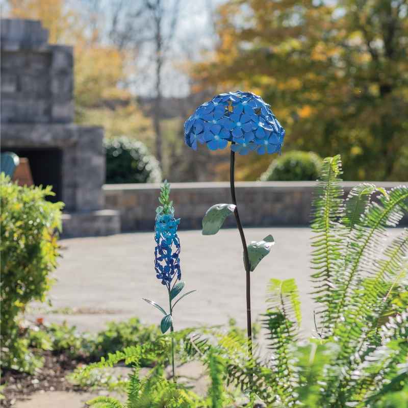 Oversized Blue Hydrangea Garden Stake
