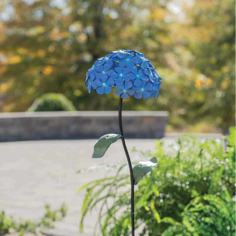 Oversized Blue Hydrangea Garden Stake