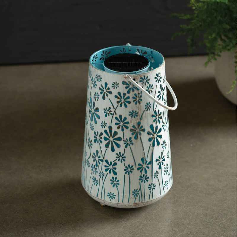 Pastel Flowers Shadow Solar Lantern